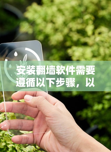 安装翻墙软件需要遵循以下步骤，以下是详细的指南