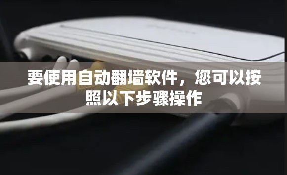 要使用自动翻墙软件，您可以按照以下步骤操作