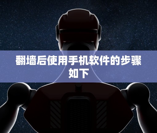 翻墙后使用手机软件的步骤如下