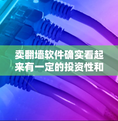 卖翻墙软件确实看起来有一定的投资性和风险，但并非所有情况下都适合。以下是对这个问题的逐步分析和总结