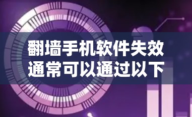 翻墙手机软件失效通常可以通过以下步骤逐步解决