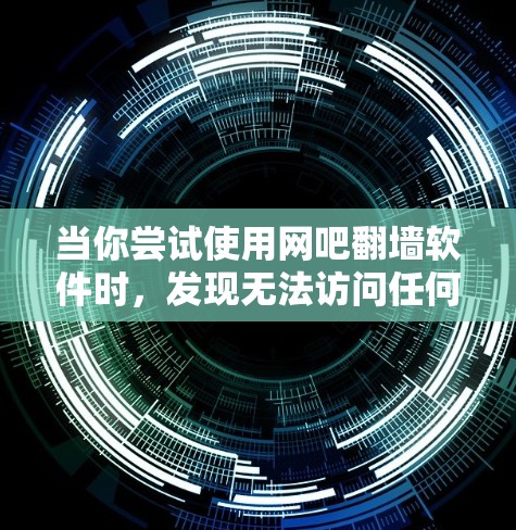 当你尝试使用网吧翻墙软件时，发现无法访问任何内容，可能的原因如下