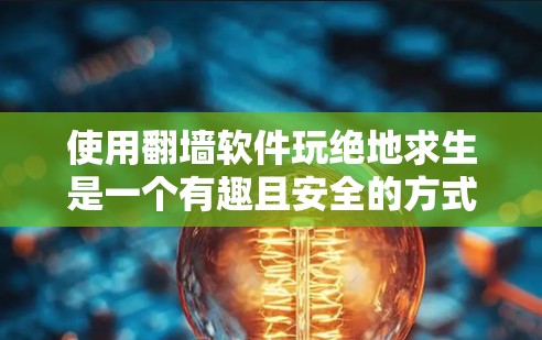 使用翻墙软件玩绝地求生是一个有趣且安全的方式，但需要仔细规划和准备。以下是详细的步骤指南
