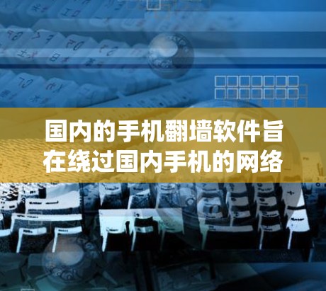 国内的手机翻墙软件旨在绕过国内手机的网络限制，将外网流量映射到国内手机上。以下是一些主要的国内翻墙软件及其特点