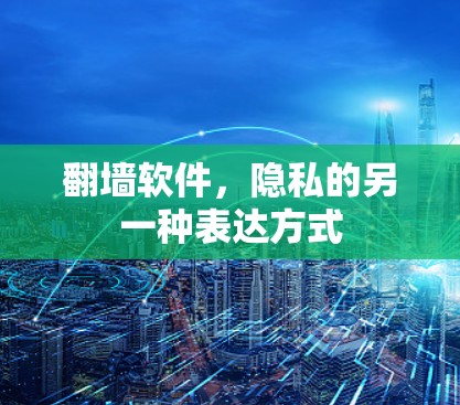 翻墙软件，隐私的另一种表达方式
