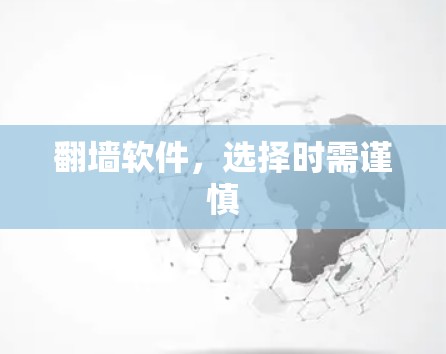 翻墙软件，选择时需谨慎