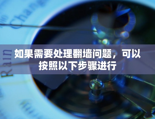 如果需要处理翻墙问题，可以按照以下步骤进行