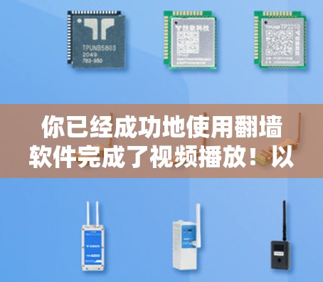 你已经成功地使用翻墙软件完成了视频播放！以下是使用翻墙软件的步骤说明