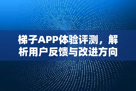 梯子APP体验评测，解析用户反馈与改进方向