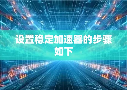 设置稳定加速器的步骤如下