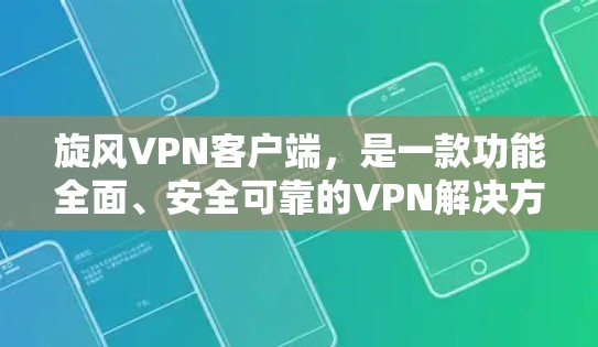 旋风VPN客户端，是一款功能全面、安全可靠的VPN解决方案。它为用户提供高效、安全的VPN连接，满足多种使用场景的需求