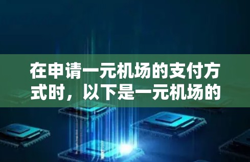 在申请一元机场的支付方式时，以下是一元机场的使用指南