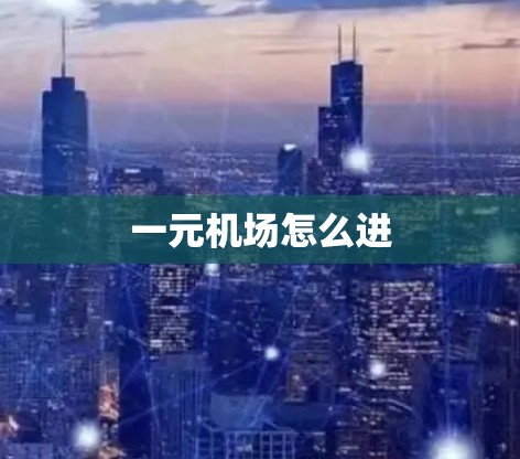 一元机场怎么进