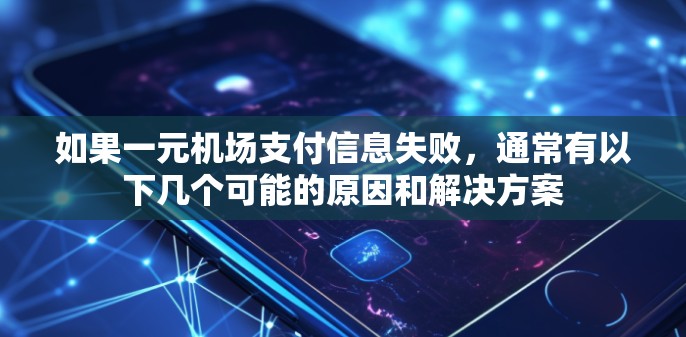 如果一元机场支付信息失败，通常有以下几个可能的原因和解决方案