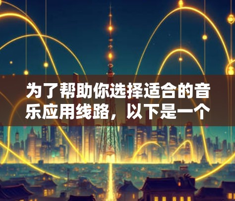 为了帮助你选择适合的音乐应用线路，以下是一个有条理的总结和建议